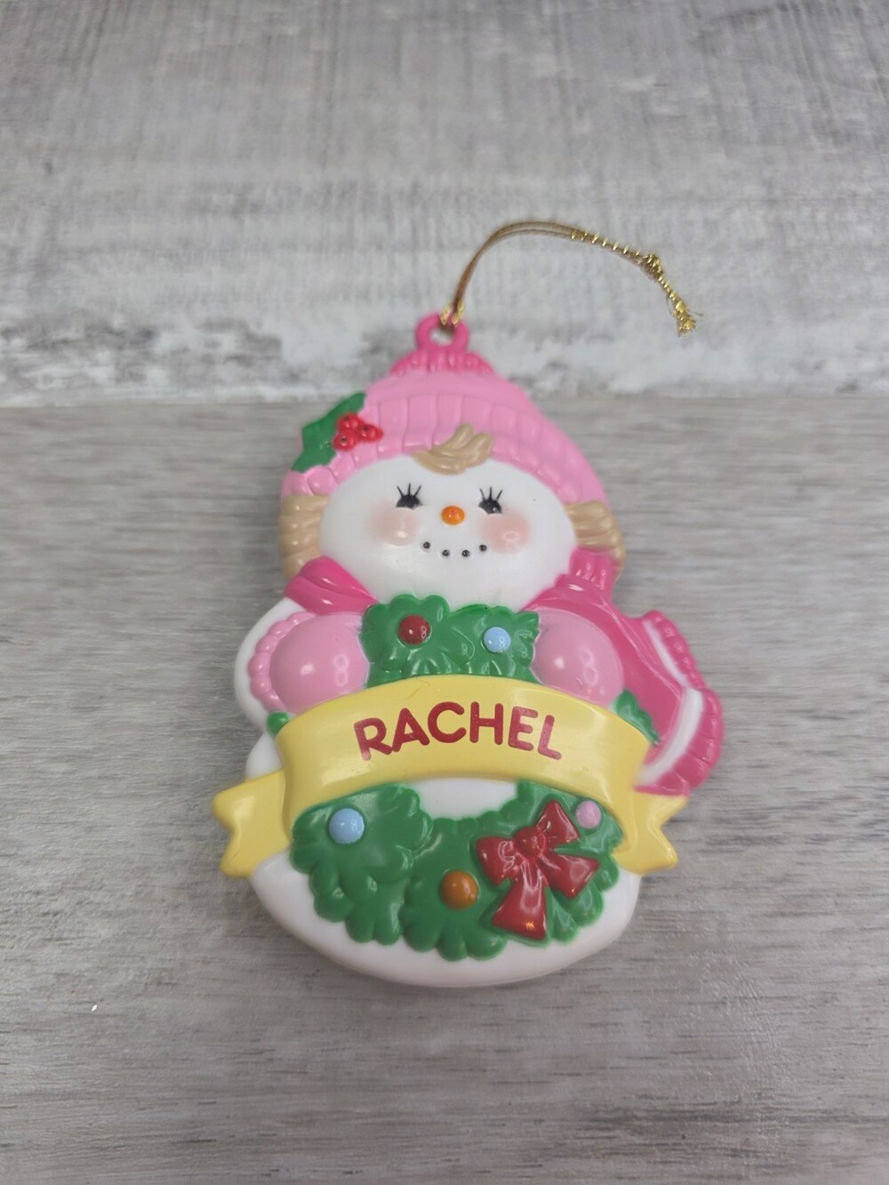 Starvina “Rachel” Snowgirl Personalized Christmas Ornament Gift Tag 1998 281c